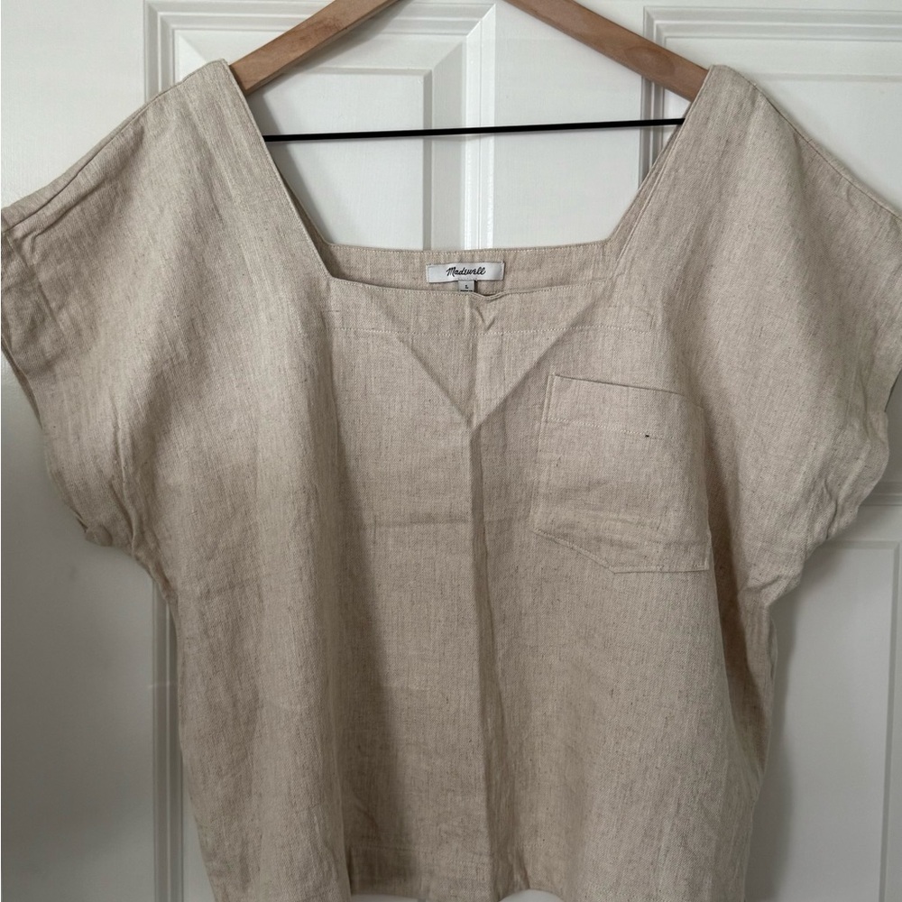 Madewell Natural Linen Blouse